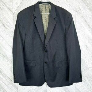 Vintage Dallas Pantofino Blazer Jacket Mens Size 42R Western Sport Coat Gray